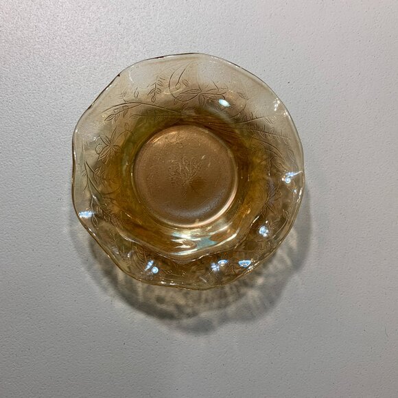 None Other - Amber colored glass trinket dish